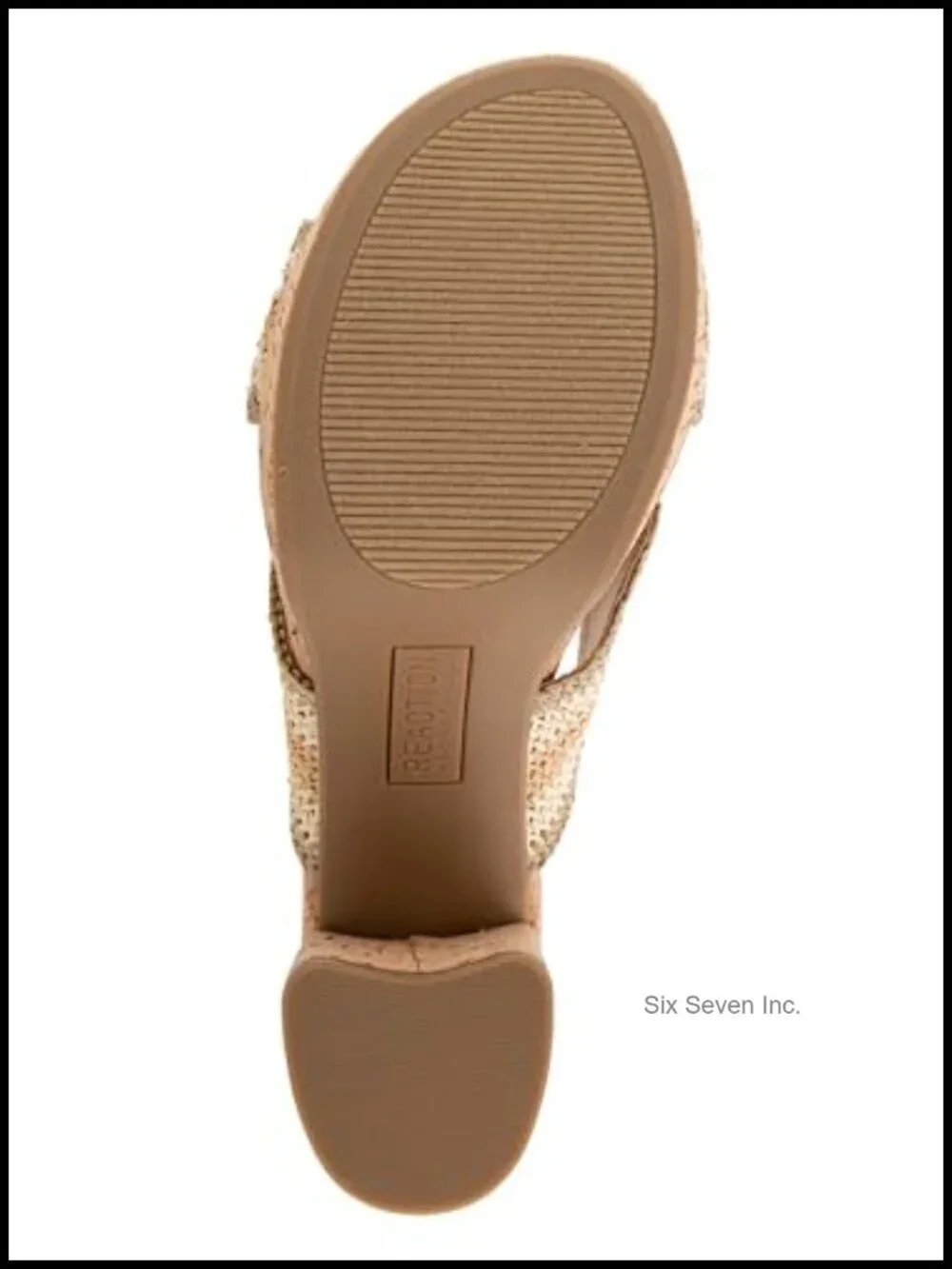 Woven Platform Block Heel Mule Open Toe Padded Footbed